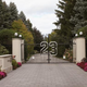 The front gate to Michael Jordan's house in Highland Park, Ill.
Scott Olson/Getty Images